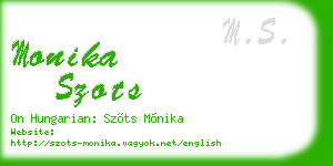 monika szots business card