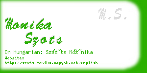 monika szots business card